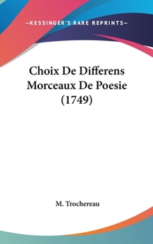 Hardcover Choix de Differens Morceaux de Poesie (1749) Book