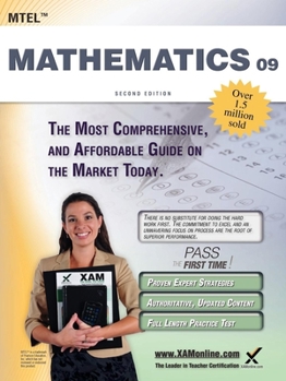 Paperback MTEL Mathematics 09 Teacher Certification Study Guide Test Prep Book