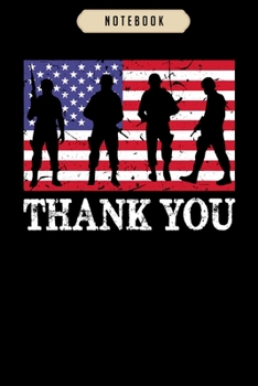 Notebook: 4th of july memorial day veterans thank you Notebook-6x9(100 pages)Blank Lined Paperback Journal For Student, kids, women, girls, boys, men, birthday gifts-Veterans day gifts notebook