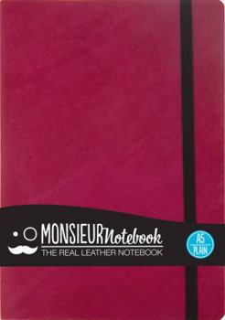 Monsieur Notebook Leather Journal - Pink Plain Medium