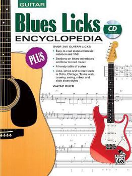Paperback Blues Licks Encyclopedia: Over 300 Guitar Licks, Book & CD Book