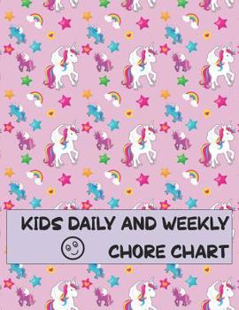 Paperback Kids Daily and Weekly Chore Chart: Responsibility Tracker, Includes a Weekly Write and Draw Journal with White Unicorn Cover Book