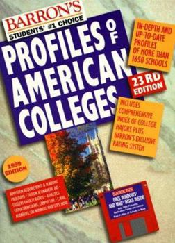 Paperback Barron's Profiles of American Colleges (23rd ed)(Book and Disk) Book