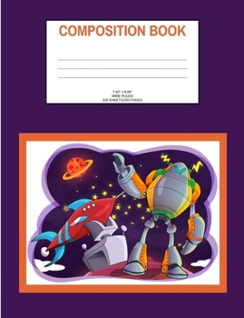 Composition Book: Space; wide ruled; 100 sheets/200 pages; 7.44" x 9.69"