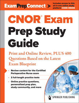 Paperback Cnor(r) Exam Prep Study Guide: Print and Online Review, Plus 400 Questions Based on the Latest Exam Blueprint Book