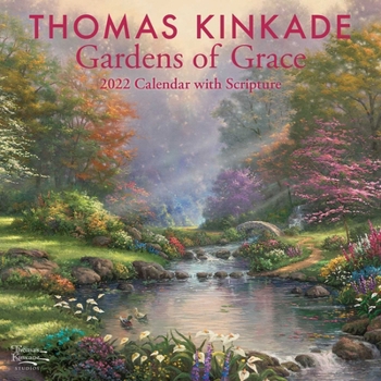 Calendar Thomas Kinkade Gardens of Grace with Scripture 2022 Wall Calendar Book