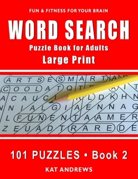 Paperback Word Search Puzzle Book for Adults: Large Print 101 Puzzles - Book 2 [Large Print] Book