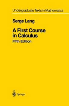 Hardcover A First Course in Calculus Book