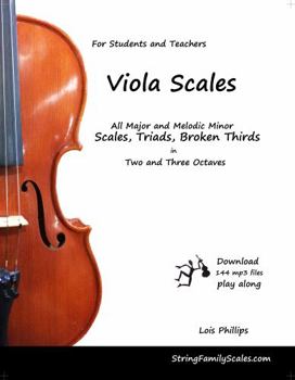 Plastic Comb Viola Scales Book - All Major and Melodic Minor Scales Book