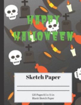 Paperback Happy Halloween: Blank Sketchbook paperback Book