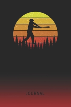 Journal: Blank Baseball Personal Writing Diary | Old School Retro Vintage Sunset 80s Cover | Daily Journalism Diaries for Journalists & Writers | ... Set Goals & Write about your Life & Interests