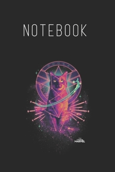 Notebook: Captain Marvel Movie Goose Galaxy Portrait Graphic Size Blank Pages Lined Journal Notebook with Black Cover Size 6in x 9in  x120 Pages for Kids or Men and Women