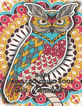 Paperback Birds Adult Coloring Book: Relaxing book by Big Chameleon - Fun and Easy Pattern for animal lovers - A moment for yourself with cute designs, per Book