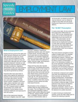 Paperback Employment Law (Speedy Study Guides) Book