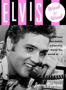 Hardcover Elvis -- Word for Word Book