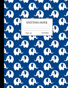 Paperback Knitting Paper: Graph Notebook and Journal for Patterns - 4:5 Ratio - 100 pages - Letter Format 8.5"x11" - Cover Design Code 00082 Book