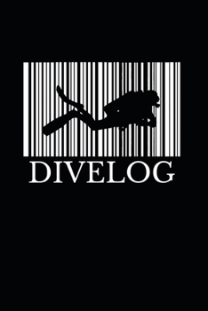 Paperback Divelog: Divers log book for 100 dives - Scuba Diving Logbook with Diver Silhouette Cover-Design - 6x9 Book