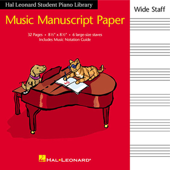 Paperback Hal Leonard Student Piano Library Music Manuscript Paper - Wide Staff: Wide Staff Book