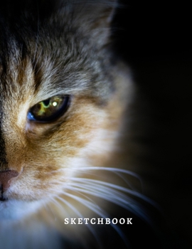 Sketchbook: Hypnotic cat sketchbook for cat lovers, great gift for women, for kids, extra large cat sketchbook