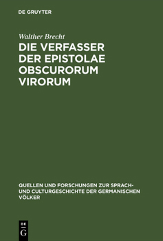 Hardcover Die Verfasser der Epistolae obscurorum virorum [German] Book