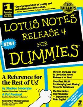 Paperback Lotus Notes Release 4 for Dummies Book