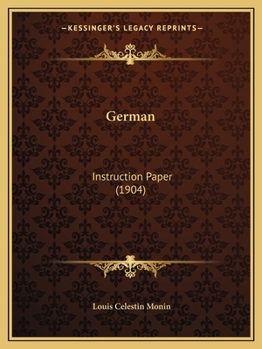 Paperback German: Instruction Paper (1904) Book