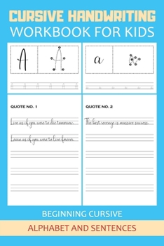 Paperback Cursive handwriting workbook for kids beginners: 150+ practice pages for boys or girls to master letters and sentences - makes a perfect Halloween, Th Book
