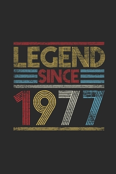 Legend Since 1977: Blank Lined Notebook (6" x 9" - 120 pages) ~ Birthday Themed Notebook for Daily Journal, Diary, and Gift