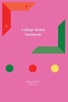 Paperback College Ruled Notebook Pink Cover 124 pages 6x9-Inches Book