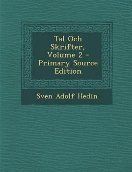 Paperback Tal Och Skrifter, Volume 2 [Swedish] Book