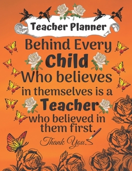 Paperback Teacher Planner: Inspirational Quote, Cute Orange Planner, Simple Organizer & Diary. Great Gift for Teachers, Students, Kids. Your Dail Book