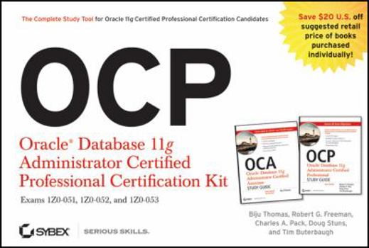 Paperback OCP: Oracle Database 11g Administrator Certified Professional Certification Kit Set: Exams 1Z0-051, 1Z0-052, and 1Z0-053 Book