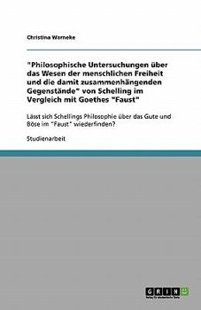 Paperback "Philosophische Untersuchungen über das Wesen der menschlichen Freiheit und die damit zusammenhängenden Gegenstände" von Schelling im Vergleich mit Go [German] Book