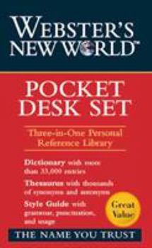 Paperback Webster's New World Pocket Desk Set: Dictionary, Thesaurus, Style Guide Book