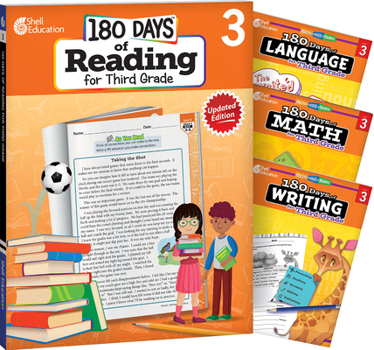 Paperback 180 Days(tm) Reading, Math, Writing, & Language for Grade 3: 4-Book Set: Practice, Assess, Diagnose Book