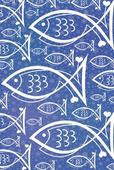 Notebook: Fish symbol, Christian symbols, jesus fish symbol, spiritual diary, notebook with fish. Format A5, 120 pages, discreet light grey lined.
