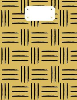 Tan Tribal Composition Notebook: Back To School Supplies; Wide Ruled Primary Book