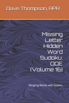 Paperback Missing Letter Hidden Word Sudoku: ODE (Volume 16): Mingling Words with Sudoku Book