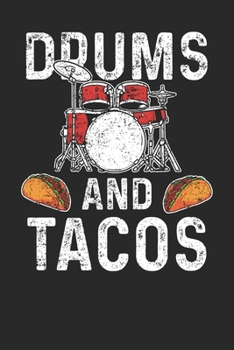 Paperback Notebook: Drums Tacos Ruled Book