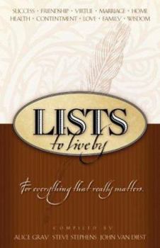 Paperback Lists to Live By: The First Collection: For Everything That Really Matters Book