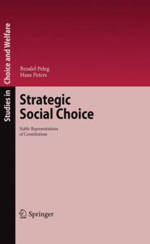 Paperback Strategic Social Choice: Stable Representations of Constitutions Book