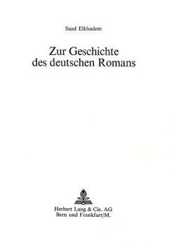 Paperback Zur Geschichte Des Deutschen Romans [German] Book