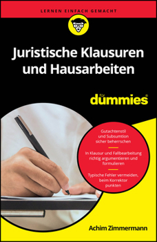 Paperback Juristische Klausuren und Hausarbeiten für Dummies (German Edition) [German] Book