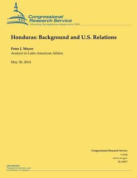 Paperback Honduras: Background and U.S. Relations Book