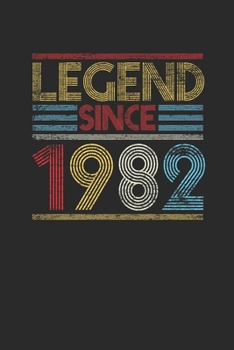 Paperback Legend Since 1982: Graph Paper Notebook (6" x 9" - 120 pages) Birthday Themed Notebook for Daily Journal, Diary, and Gift Book