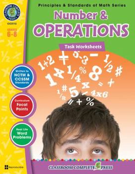 Paperback Number and Operations, Grades 6-8 [With 3 Transparencies] Book