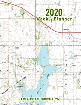 Paperback 2020 Weekly Planner: West Albert Lea, Minnesota (1982): Vintage Topo Map Cover Book