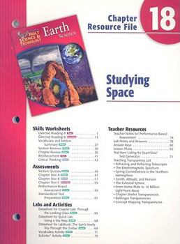 Paperback Holt Science & Technolgy Earth Science Chapter 18 Resource File: Studying Space Book