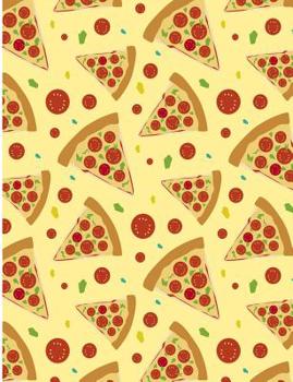 Paperback Pizza Food Pattern: Pizza Slices College Ruled Line Notebook Book