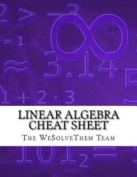 Paperback Linear Algebra Cheat Sheet Book